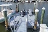 Floating dock with railing