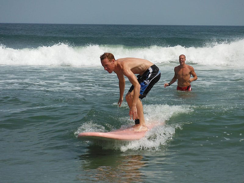 Catching Waves on a Surfboard