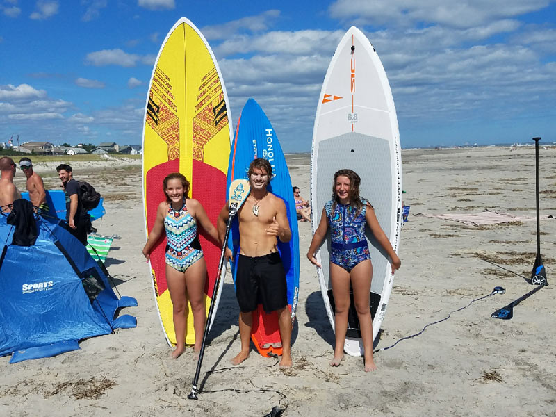 Group Ready to Paddle Surf